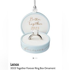 Together Forever Ring Box Ornament - 2023 Lenox